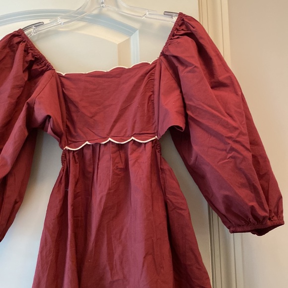 NWT $160 ANTHROPOLOGIE | Forever That Girl Scallop Mini Dress M - Picture 6 of 10